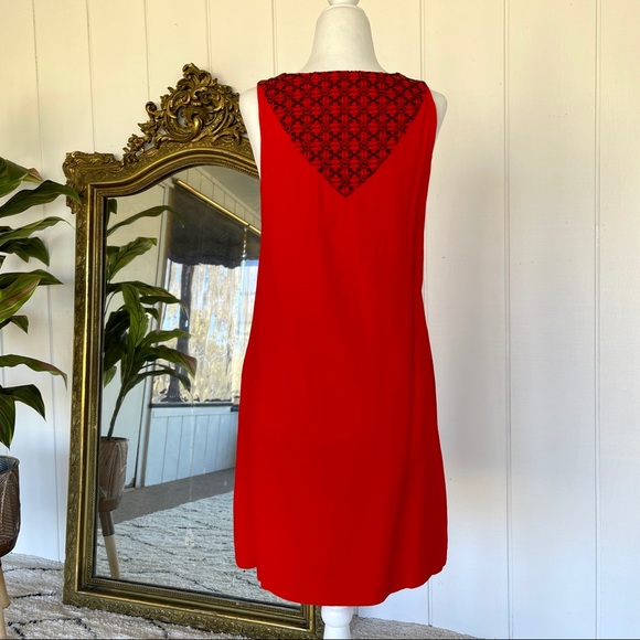 Red Shift Dress with beaded details - Picture 3 of 3